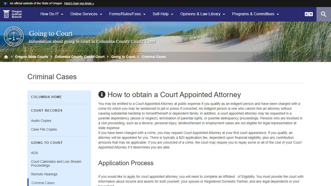 Criminal Cases : Going to Court - Oregon Judicial Department
